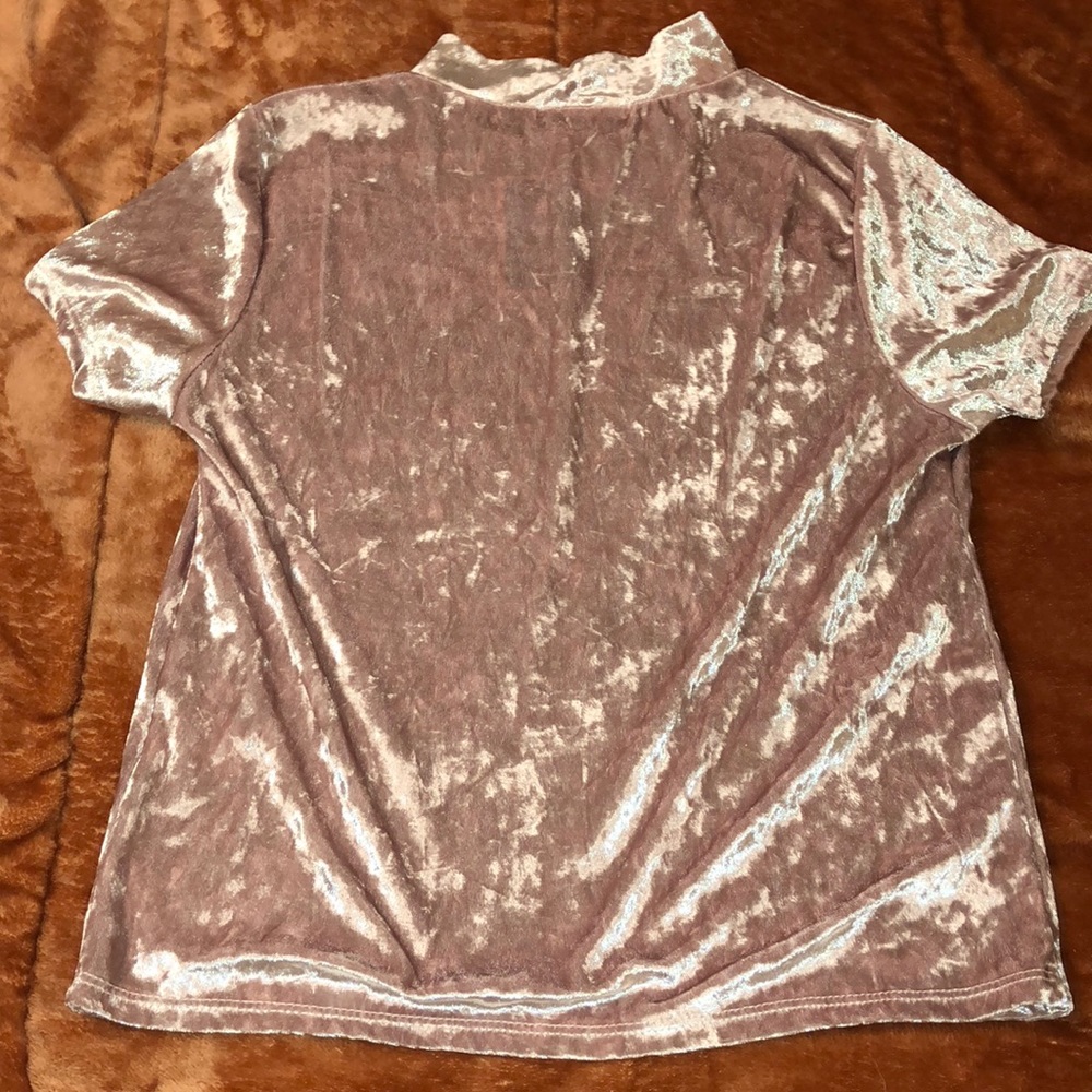Light pink velvet top